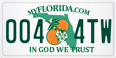 FL license plate 0044TW