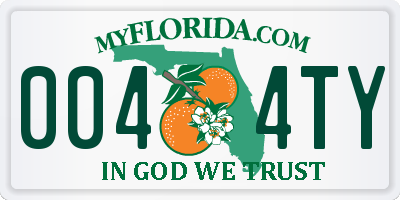 FL license plate 0044TY