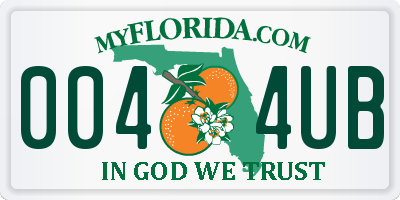 FL license plate 0044UB