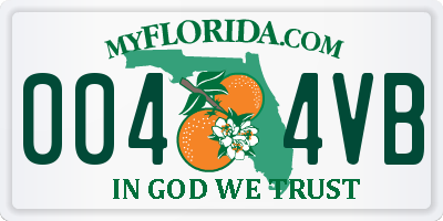 FL license plate 0044VB