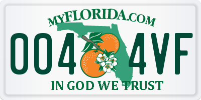 FL license plate 0044VF