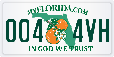 FL license plate 0044VH
