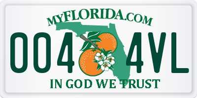 FL license plate 0044VL