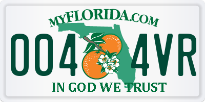 FL license plate 0044VR