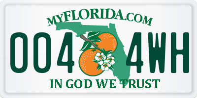 FL license plate 0044WH