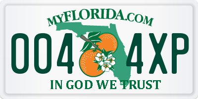 FL license plate 0044XP