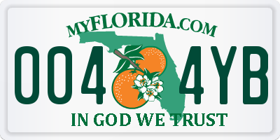 FL license plate 0044YB