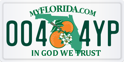 FL license plate 0044YP