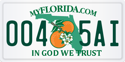 FL license plate 0045AI