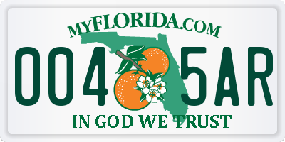 FL license plate 0045AR