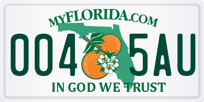 FL license plate 0045AU