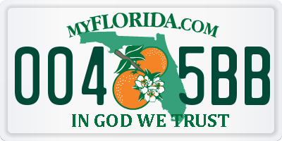 FL license plate 0045BB