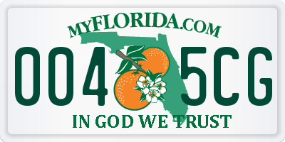 FL license plate 0045CG