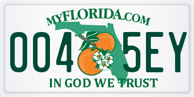 FL license plate 0045EY