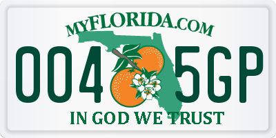 FL license plate 0045GP