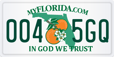 FL license plate 0045GQ