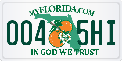 FL license plate 0045HI