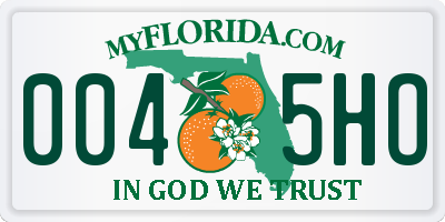 FL license plate 0045HO
