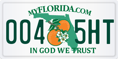 FL license plate 0045HT
