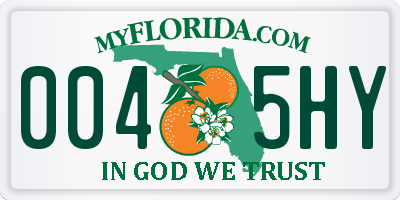 FL license plate 0045HY