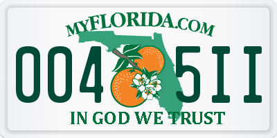 FL license plate 0045II