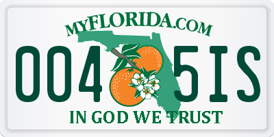 FL license plate 0045IS
