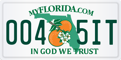 FL license plate 0045IT