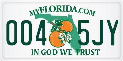 FL license plate 0045JY