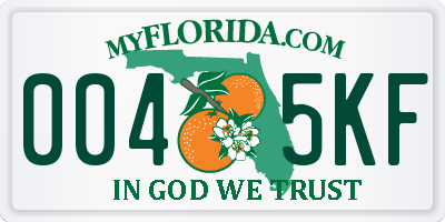 FL license plate 0045KF
