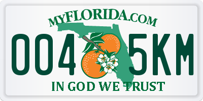 FL license plate 0045KM