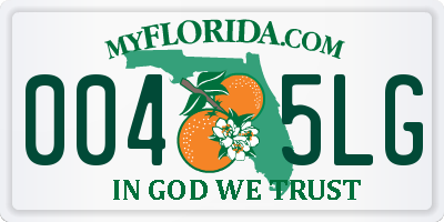 FL license plate 0045LG