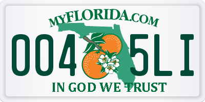 FL license plate 0045LI