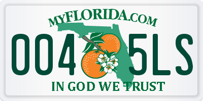 FL license plate 0045LS