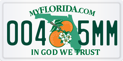 FL license plate 0045MM