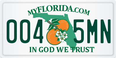 FL license plate 0045MN