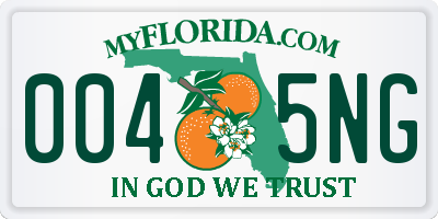 FL license plate 0045NG