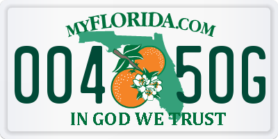 FL license plate 0045OG