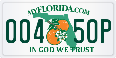 FL license plate 0045OP