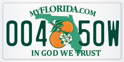 FL license plate 0045OW