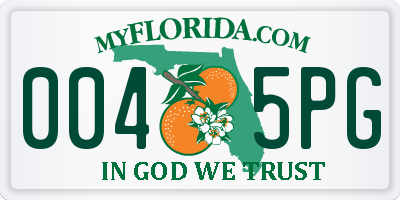 FL license plate 0045PG