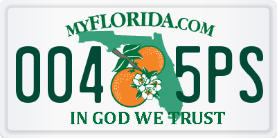 FL license plate 0045PS