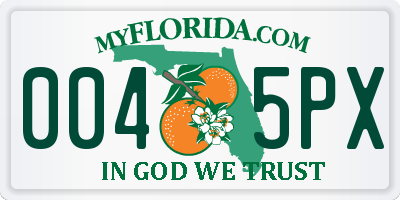 FL license plate 0045PX