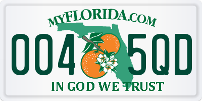FL license plate 0045QD