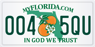 FL license plate 0045QU