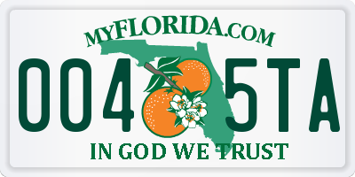 FL license plate 0045TA