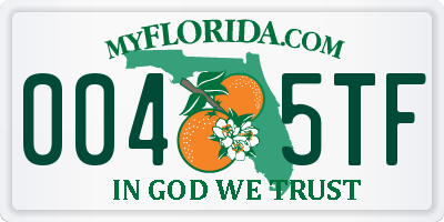 FL license plate 0045TF