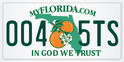 FL license plate 0045TS