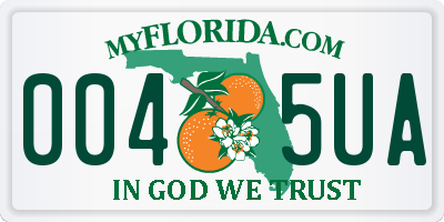 FL license plate 0045UA