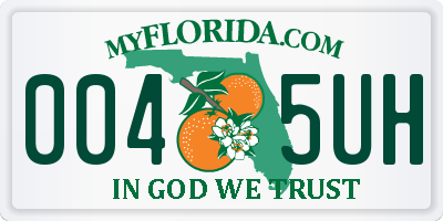 FL license plate 0045UH