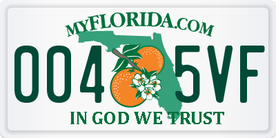 FL license plate 0045VF